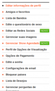 gerenciar show cam4