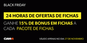 Ganhe Tokens de Graça no CAM4 nessa Black Friday