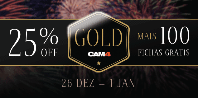 Filiação CAM4 Gold com desconto de 25% até 1 de Janeiro!