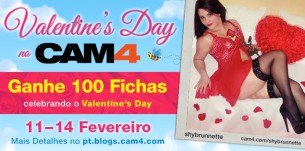 Valentine’s Day no CAM4: Ganhe 100 Tokens!
