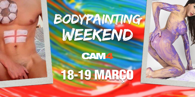 Shows Especiais de Pintura Corporal Esse Fim de Semana no CAM4 – #Bodypainting Weekend