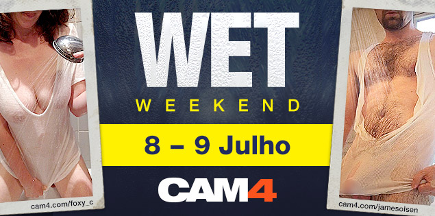 Um fim de semana molhado no Cam4! Confira shows de sexo ao vivo especiais