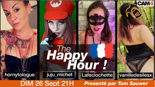 SALVE A DATA: HAPPY HOUR FRANÇA VOLTA AO CAM4 EM 26 DE SETEMBRO