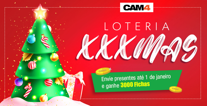 Loteria XXXMAS CAM4 – Envie Presentes de Natal e Ganhe até 3.000 Fichas!