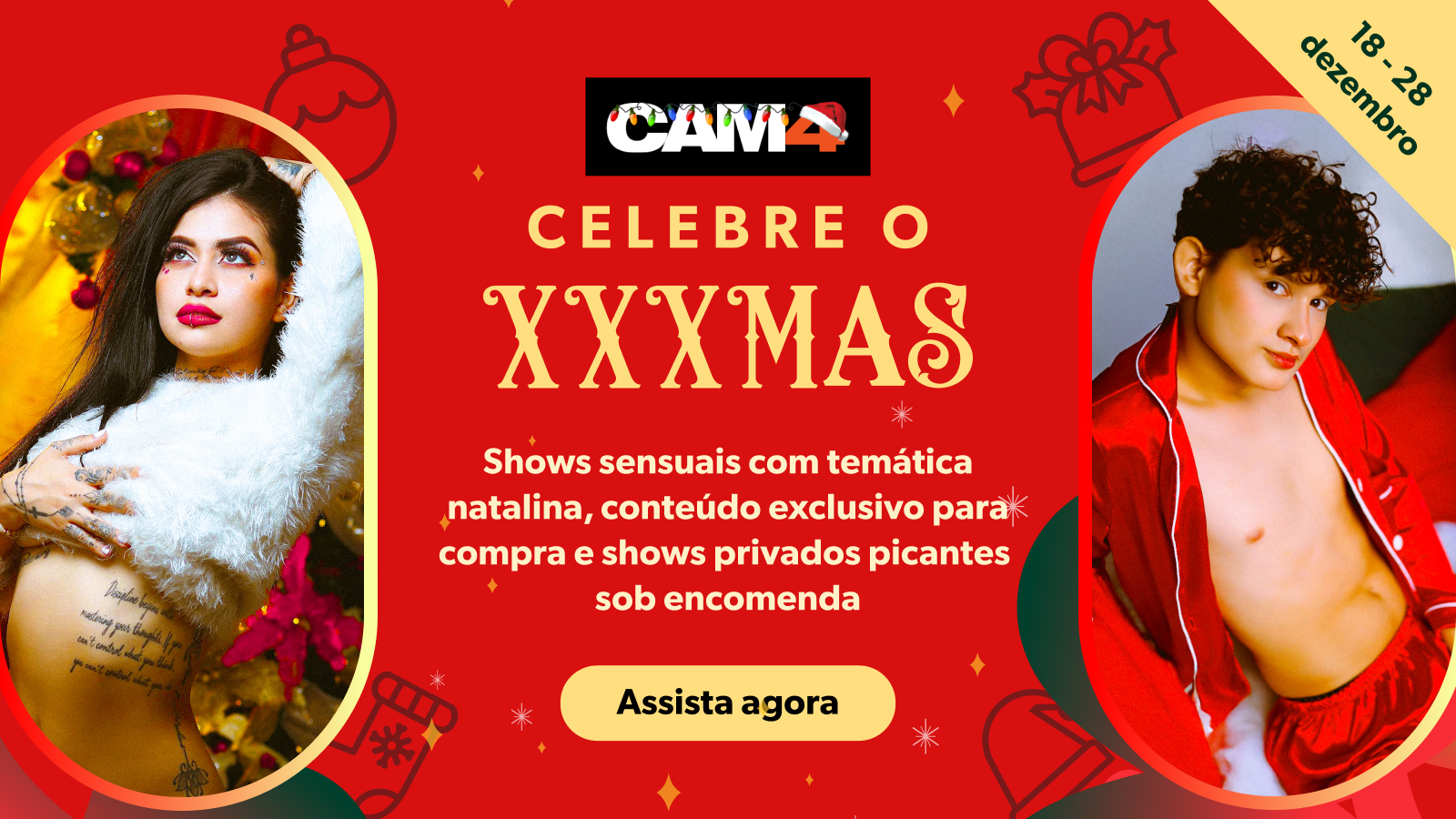 CAM4 XXXMas🎄 aproveite os shows sensuais na webcam com tema festivo ✨✨